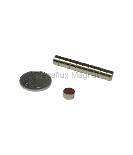 Lingkaran 8 mm x 5 mm, Neodymium Magnet