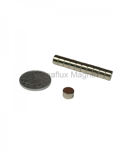 Lingkaran 8 mm x 5 mm,  premium Neodymium Magnet